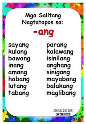 salitang nagtatapos sa g|salitang tagalog na nagtatapos sa letrang .